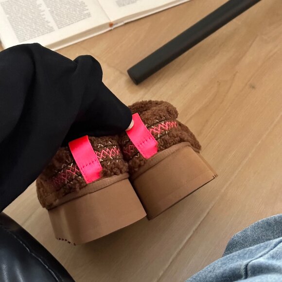 UGG Tan and Pink Winter Boots - Picture 3 of 9